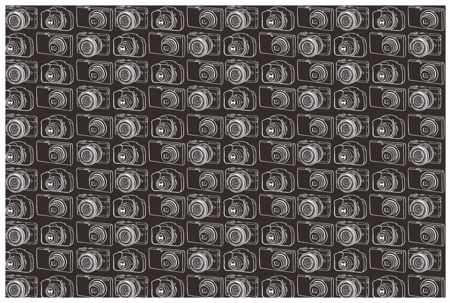 Camera Line Art Pattern With Transparent Background 34080611 PNG