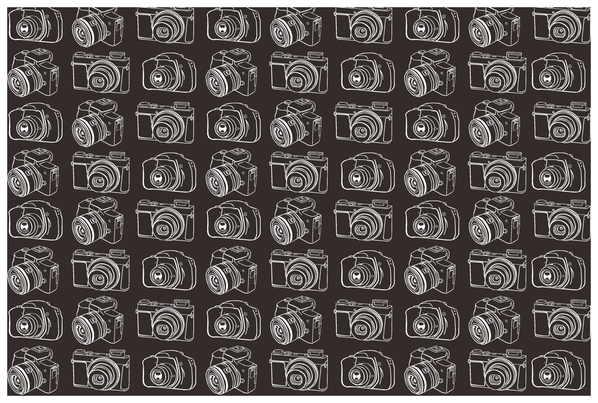 Camera Line Art Pattern With Transparent Background 34080612 PNG