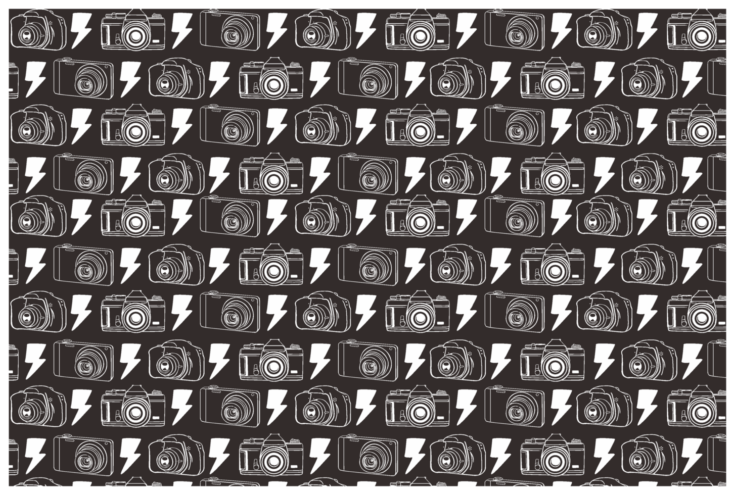 Camera Line Art Pattern With Transparent  Background png