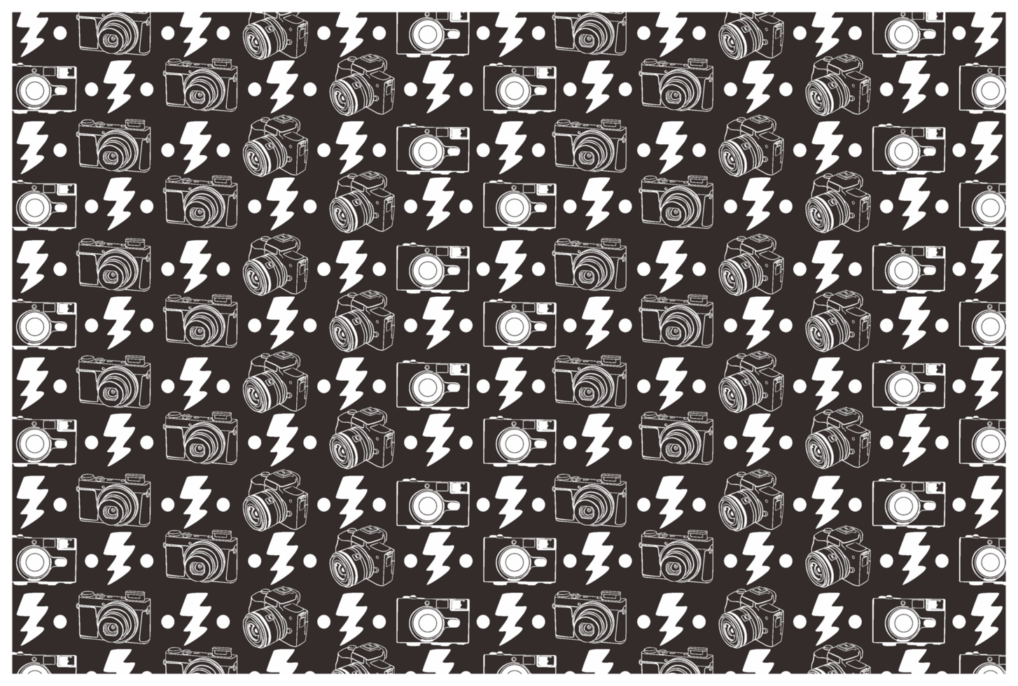 Camera Line Art Pattern With Transparent  Background png
