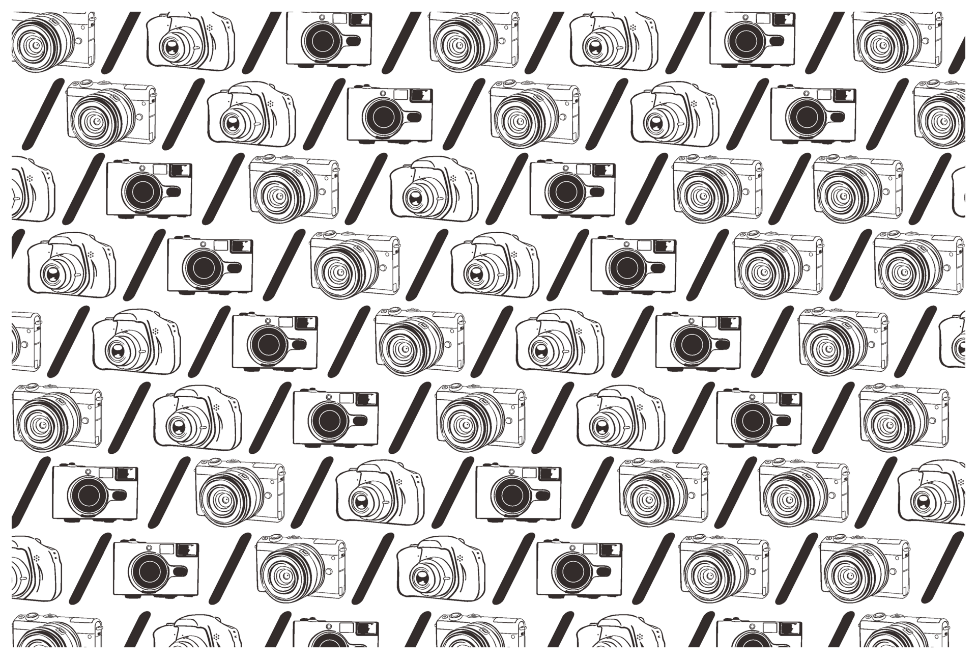 Camera Line Art Pattern With Transparent Background 34080618 PNG