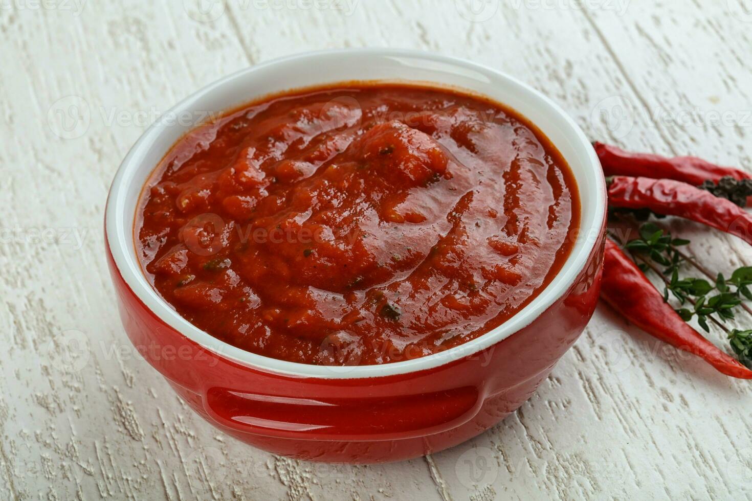 Bolognese sauce in the bowl photo