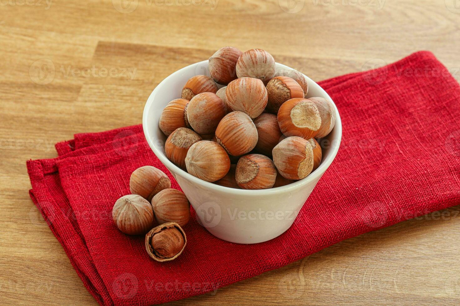 Hazelnut heap in the bowl photo