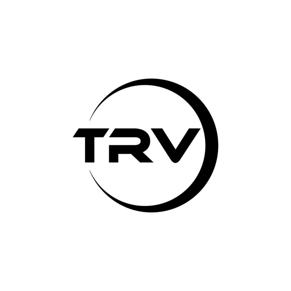 TRV Letter Logo Design, Inspiration for a Unique Identity. Modern Elegance and Creative Design. Watermark Your Success with the Striking this Logo. vector