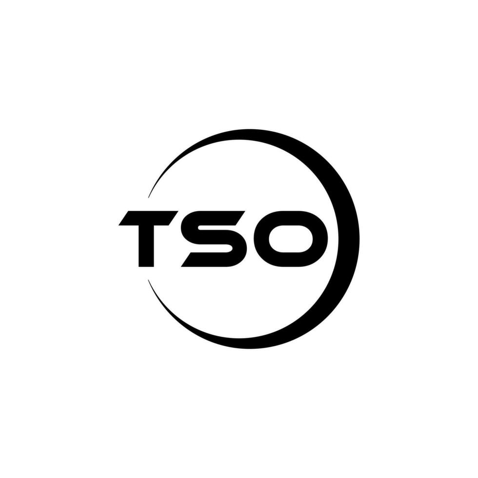 TSO Letter Logo Design, Inspiration for a Unique Identity. Modern Elegance and Creative Design. Watermark Your Success with the Striking this Logo. vector