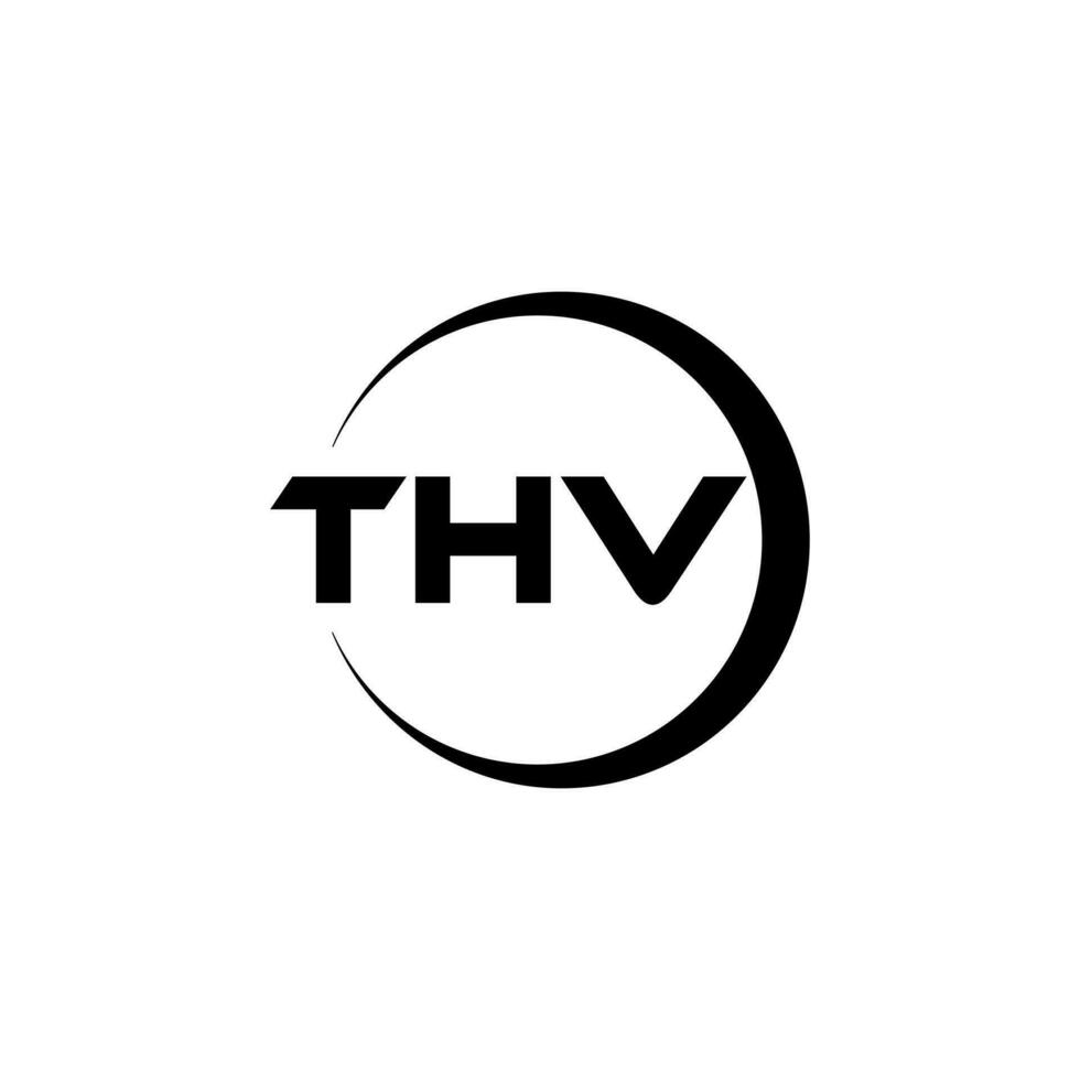 thv letra logo diseño, inspiración para un único identidad. moderno elegancia y creativo diseño. filigrana tu éxito con el sorprendentes esta logo. vector