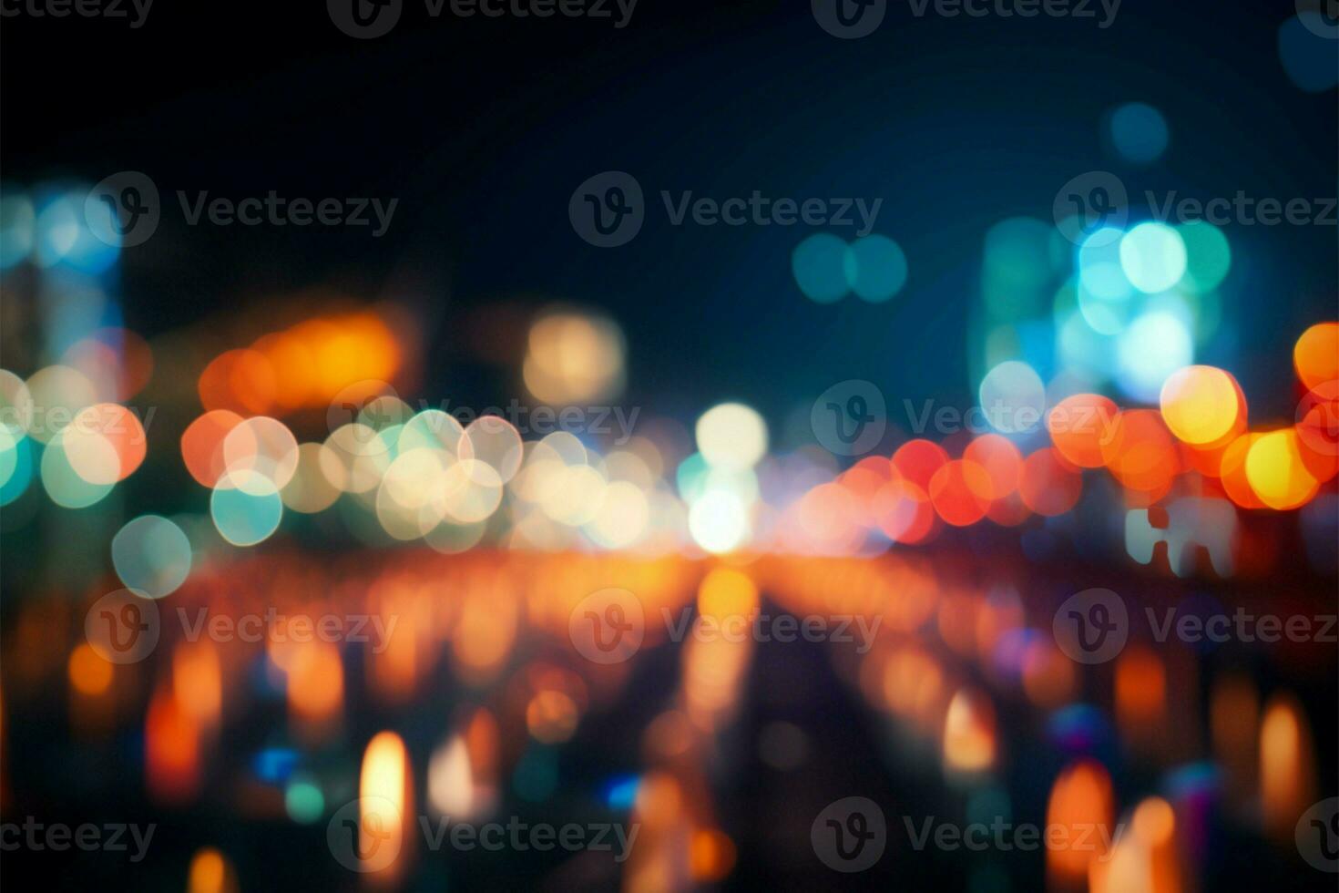 Blurred lights in an abstract symphony, captivating and enigmatic AI Generated photo