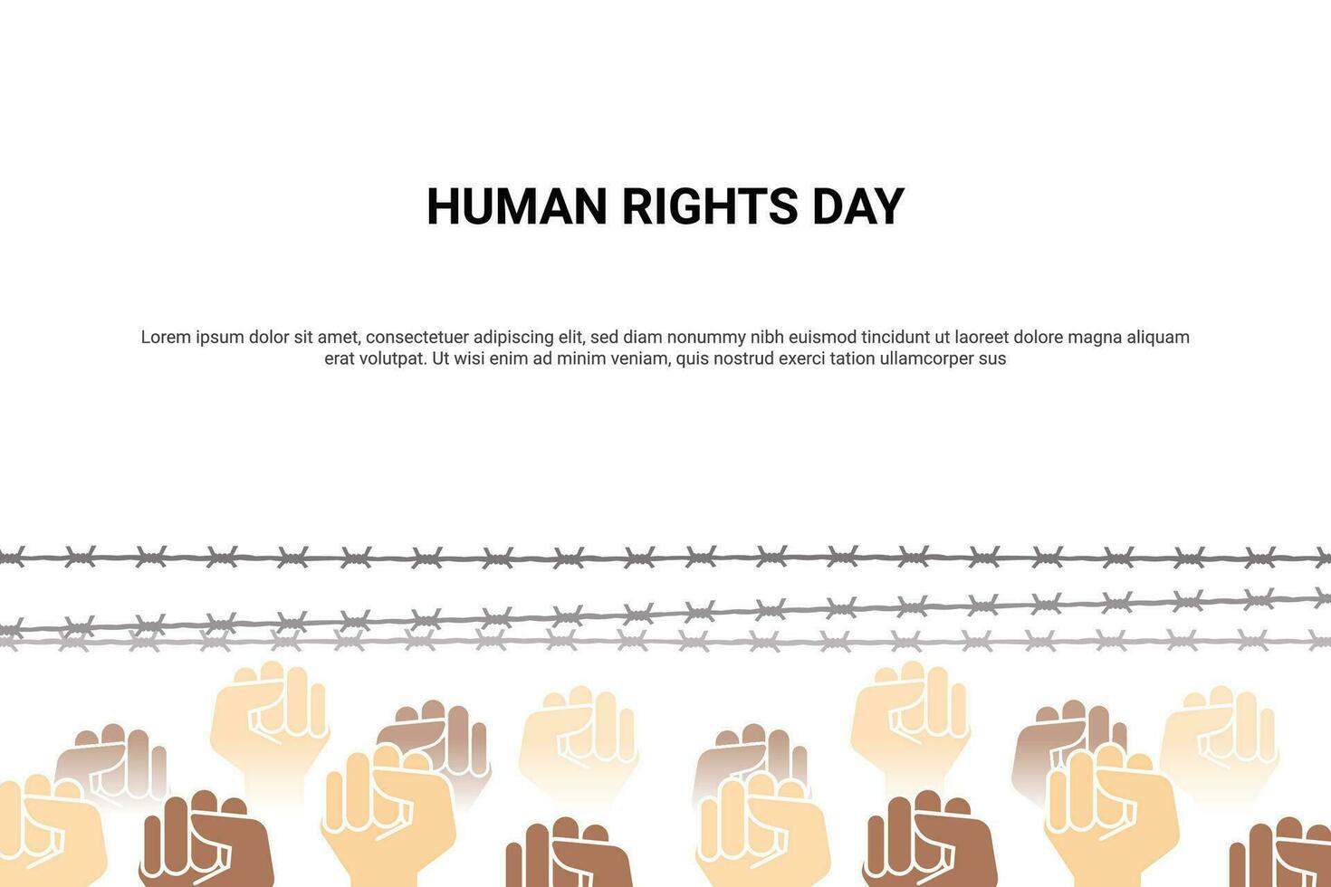 Human Rights Day background. vector