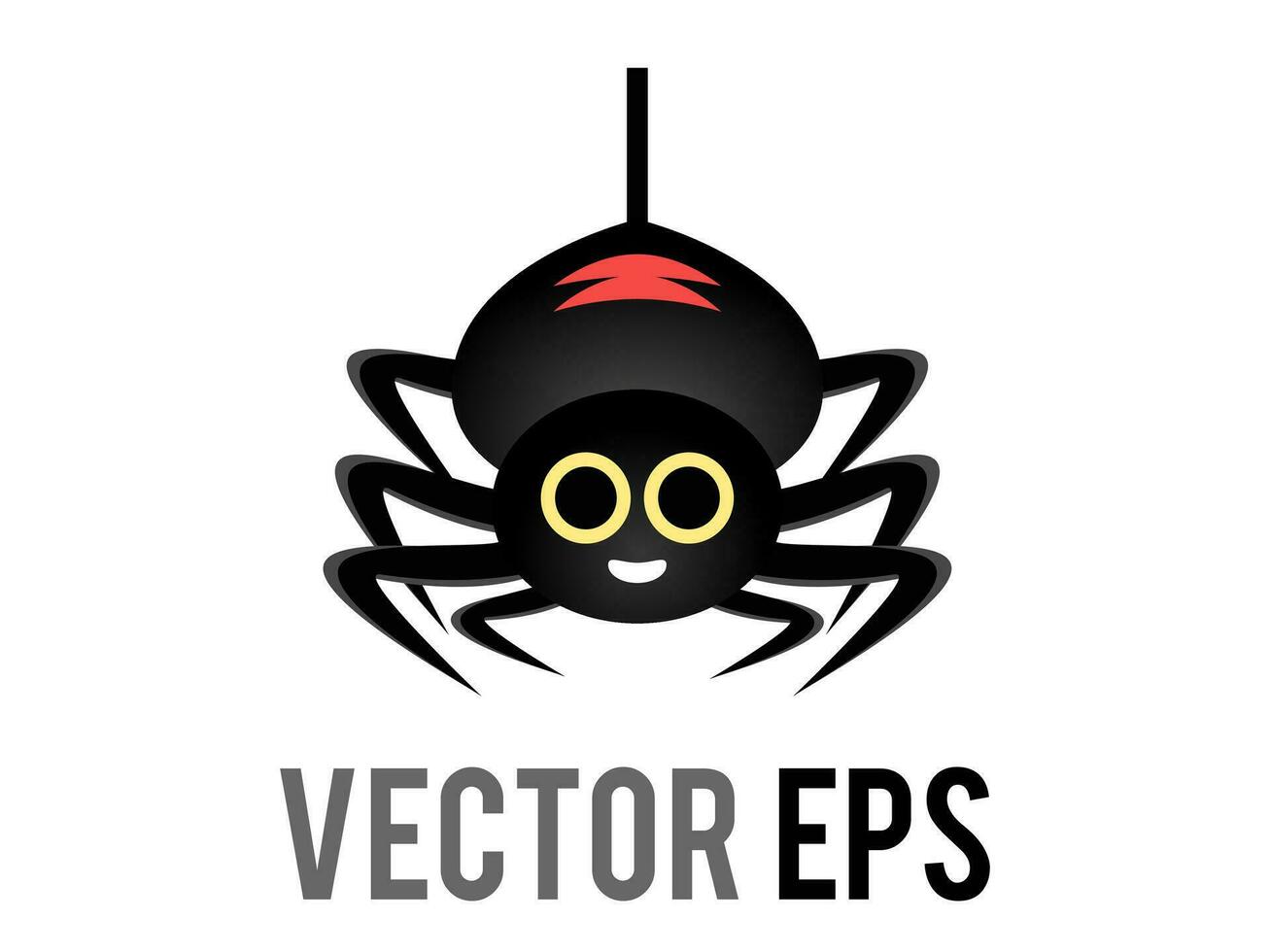 vectot negro ocho patas arácnido o araña icono vector