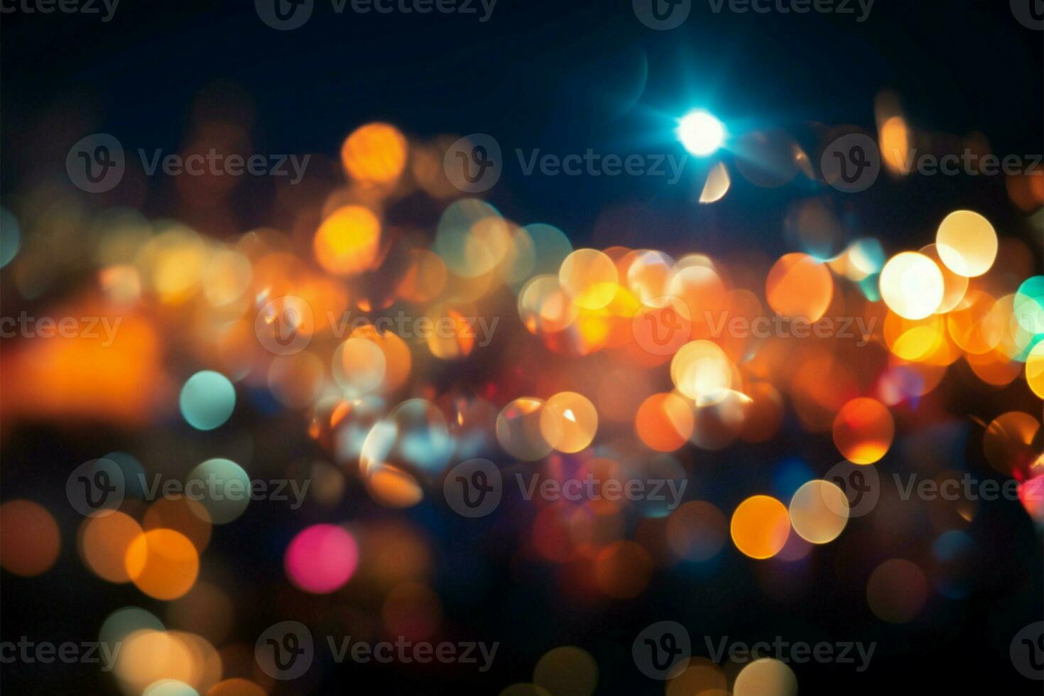 Bokeh lights cast an enchanting blur, creating a magical atmosphere AI Generated photo