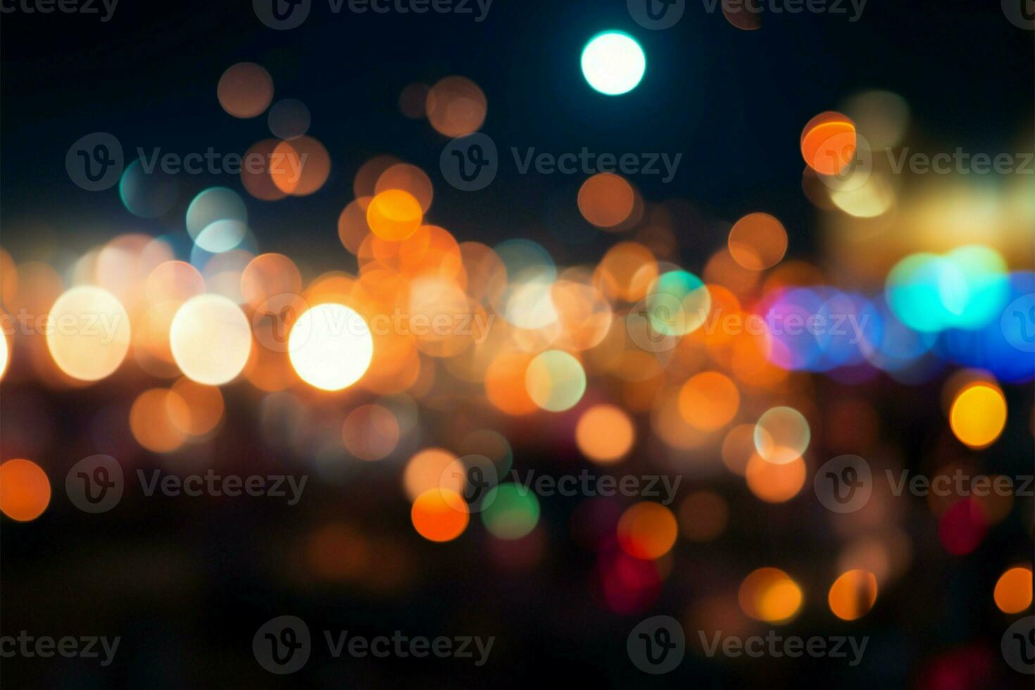 Enchanting bokeh lights form a captivating, blurred background AI Generated photo