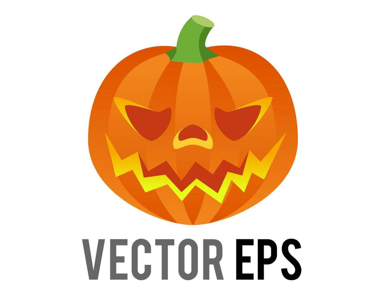 vector naranja calabaza Jack o linterna icono para Víspera de Todos los Santos fiesta decoración