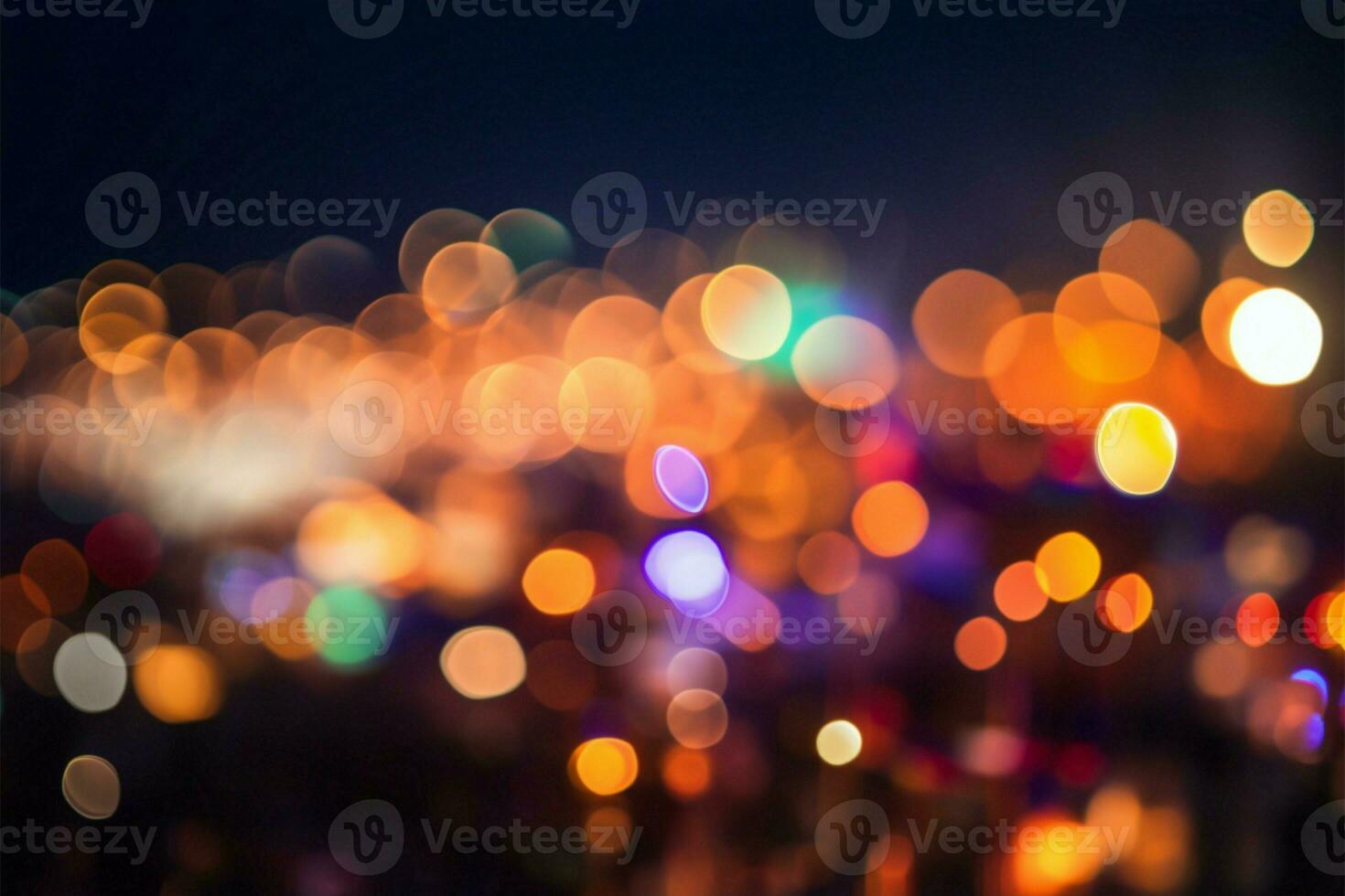 Enchanting bokeh lights form a captivating, blurred background AI Generated photo