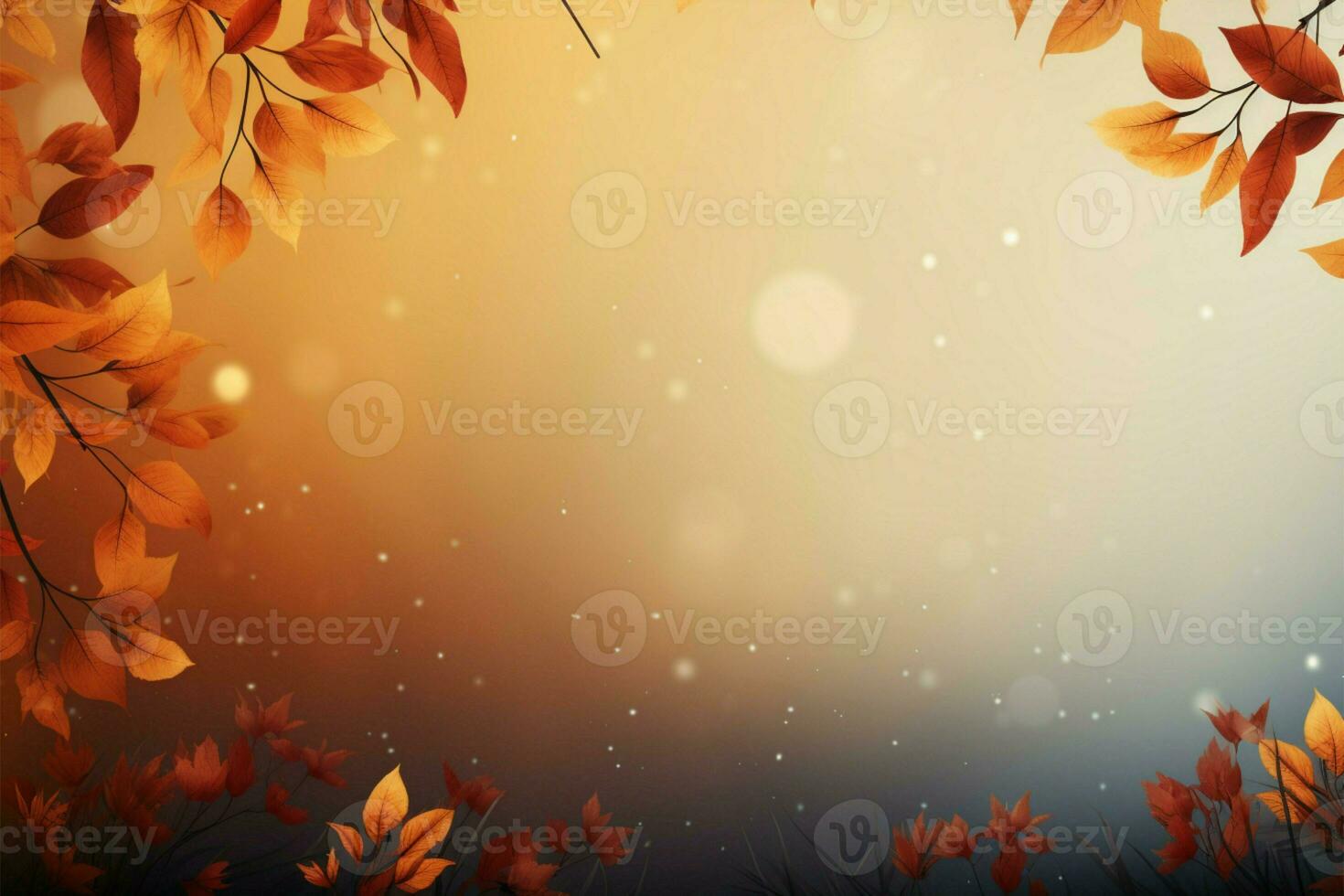 A space for text on an autumn themed image background AI Generated photo