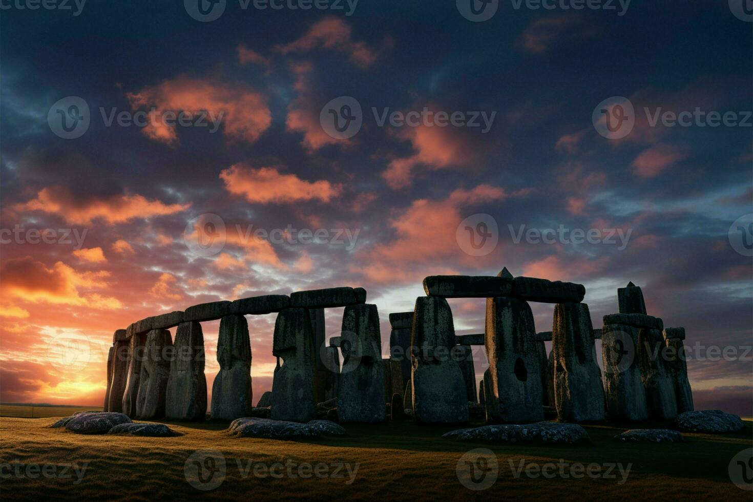 Stonehenges magical winter solstice connection to celestial phenomena unfolds AI Generated photo