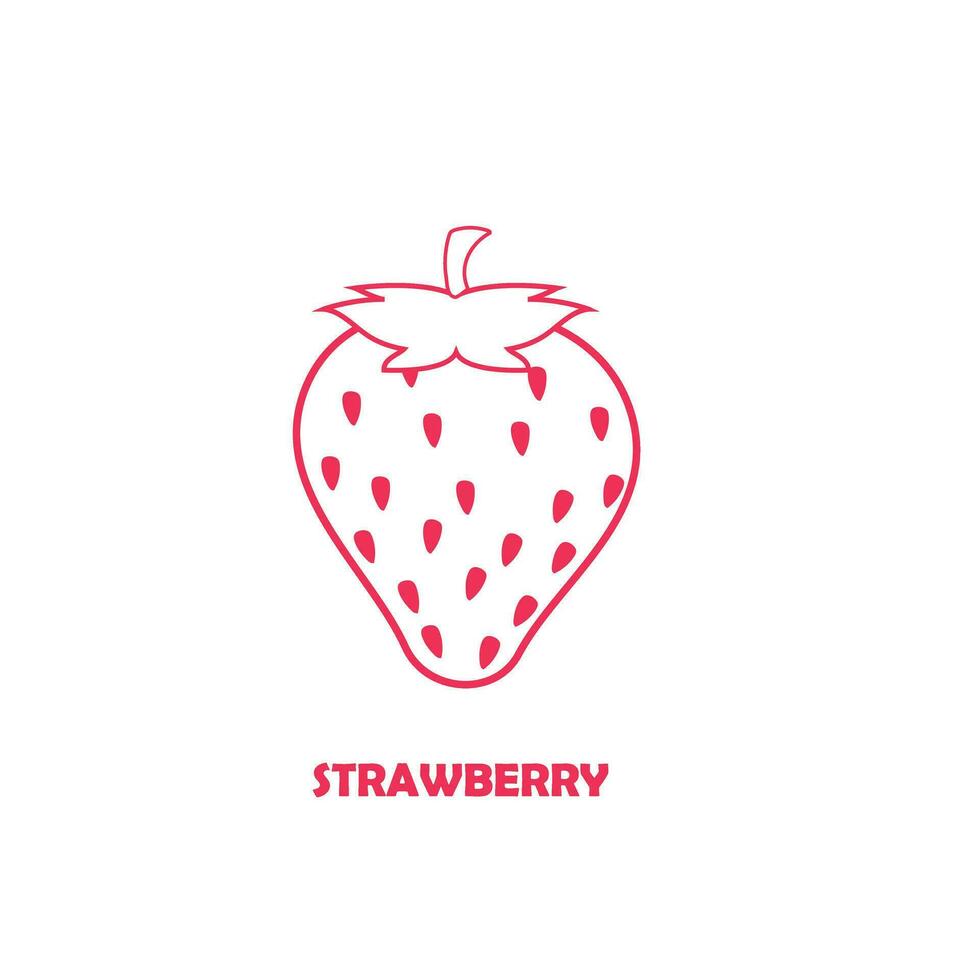 Strawberry. Strawberry red icon isolated on white background Vector illustration