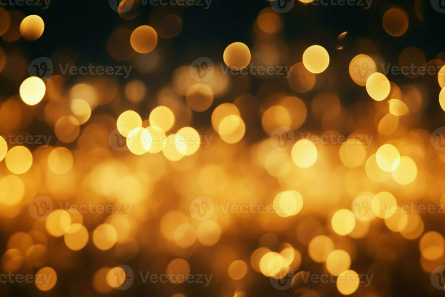 Festive charm abstract golden bokeh lights for Christmas holiday backgrounds AI Generated photo