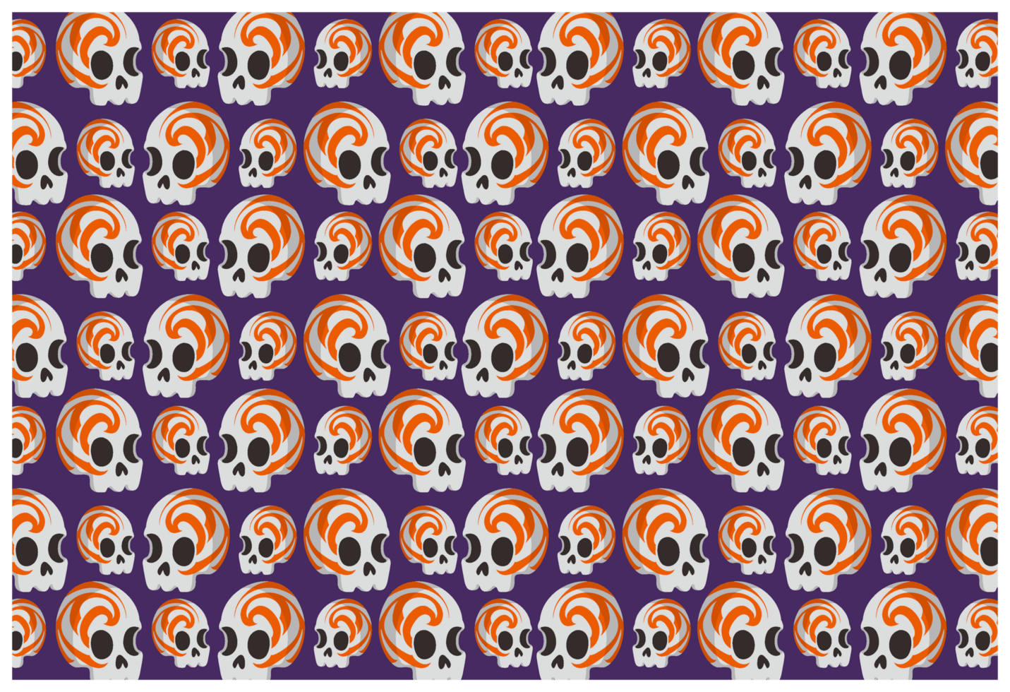 Halloween - Skull - Skeleton Pattern Background png