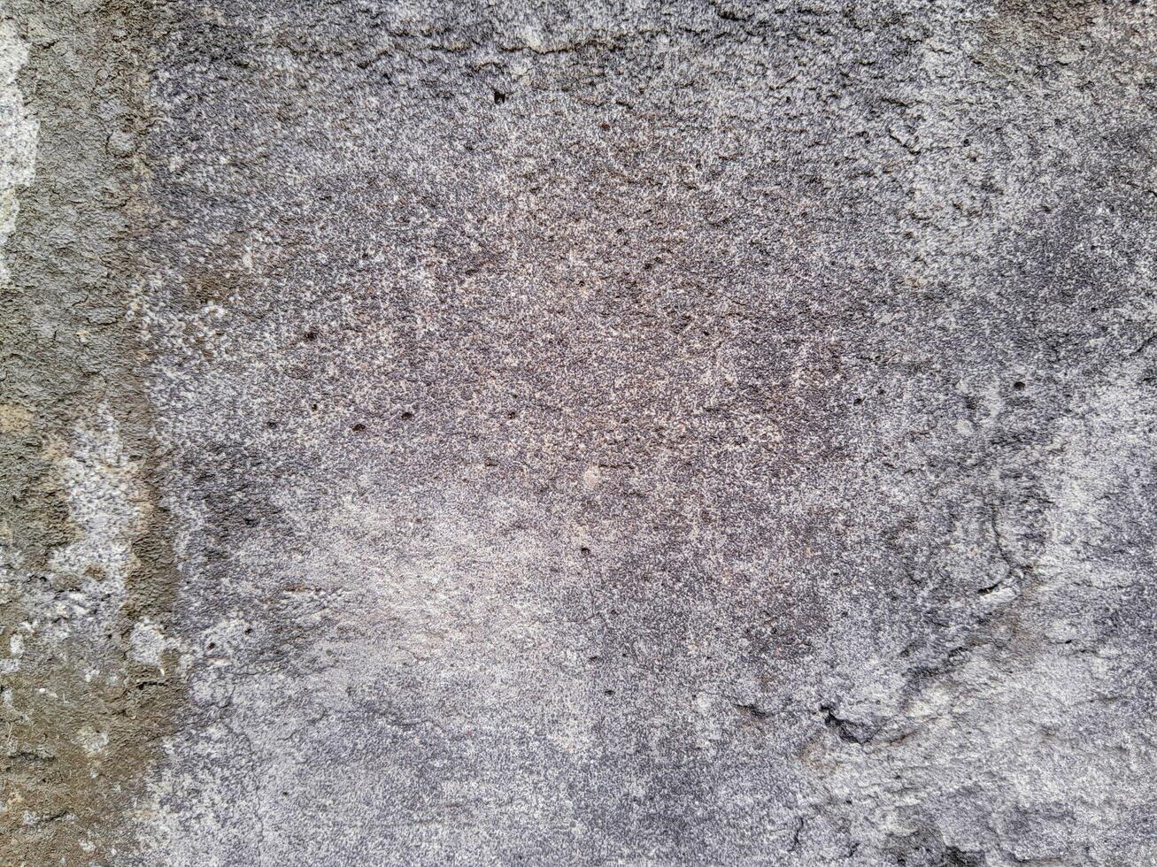 Grungy wall of gray concrete texture with cracked surface from sand and cement materials. photo