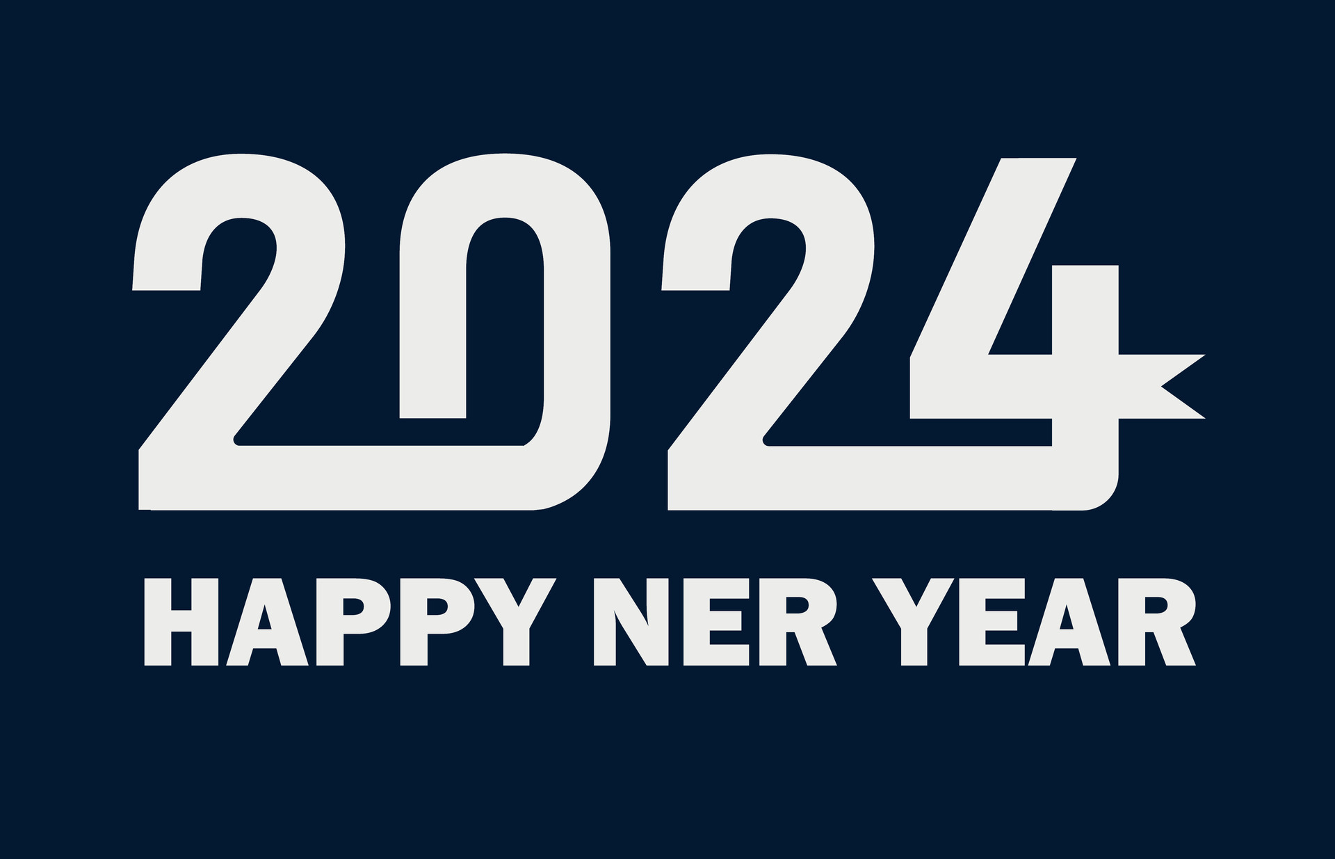 contento nuevo año 2024 Bienvenido texto tipografía diseño. año