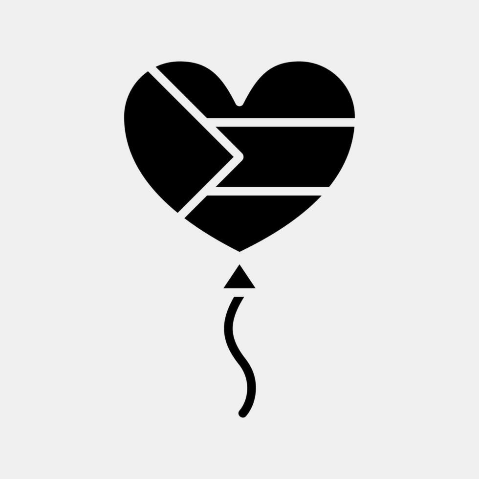 Icon balloon. Palestine elements. Icons in glyph style. Good for prints, posters, logo, infographics, etc. vector