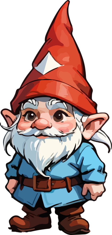 Winter Gnome Cartoon Mascot Design AI Generative png