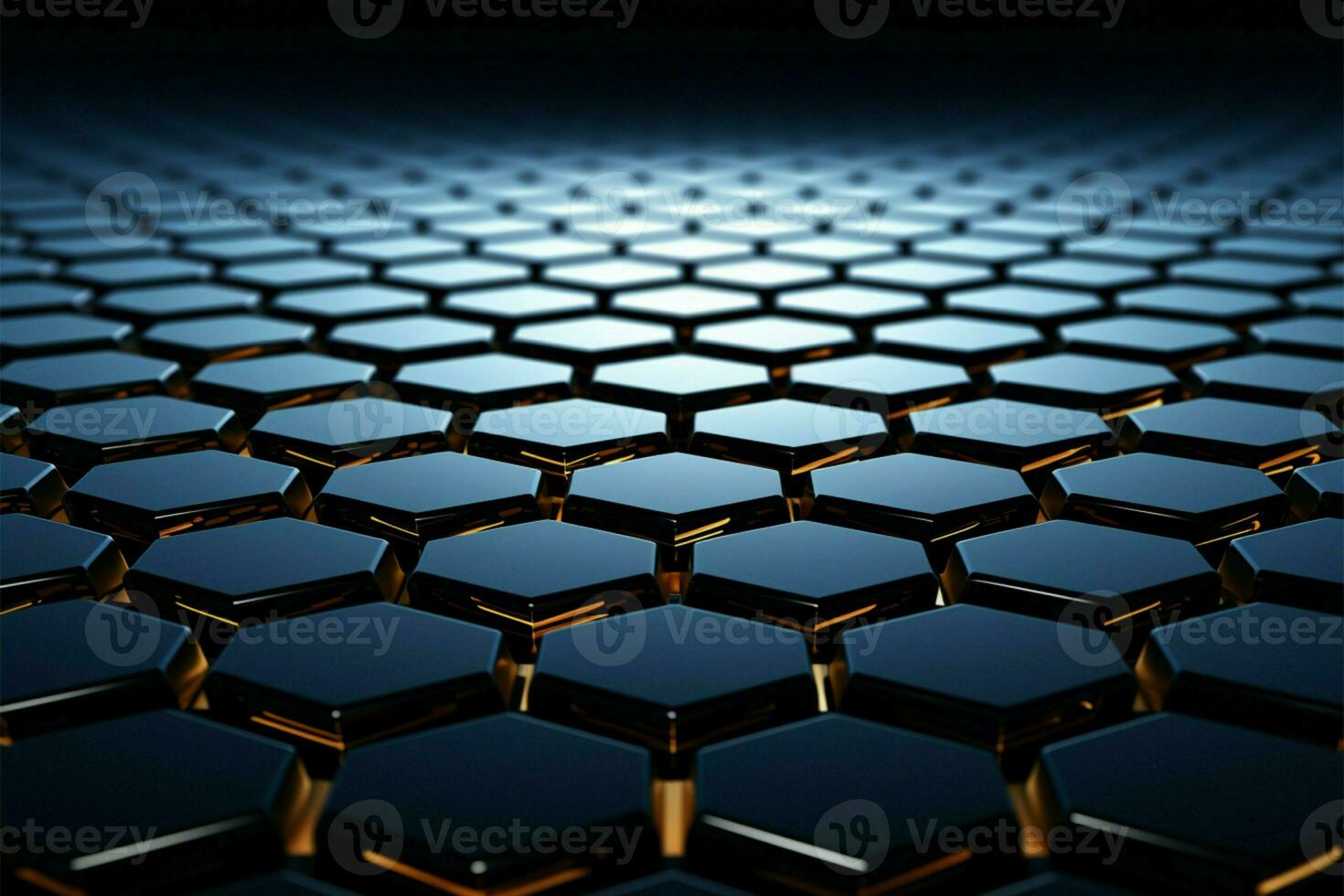 Hexagon honeycomb illustration with a 3D twist for captivating visuals AI Generated photo