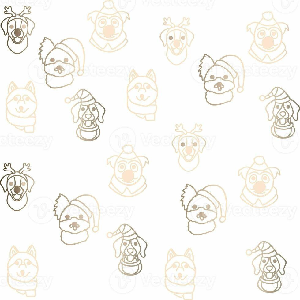 Dog muzzle Christmas background for decoration and design. photo