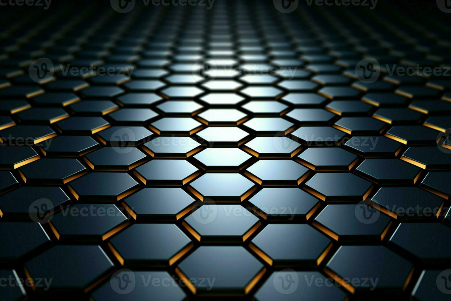 Hexagon honeycomb illustration with a 3D twist for captivating visuals AI Generated photo