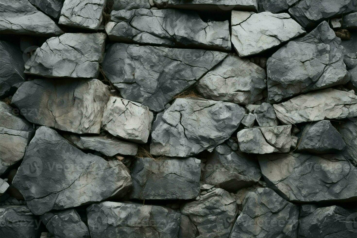 Natures rugged beauty, ground rock texture for an authentic background AI Generated photo