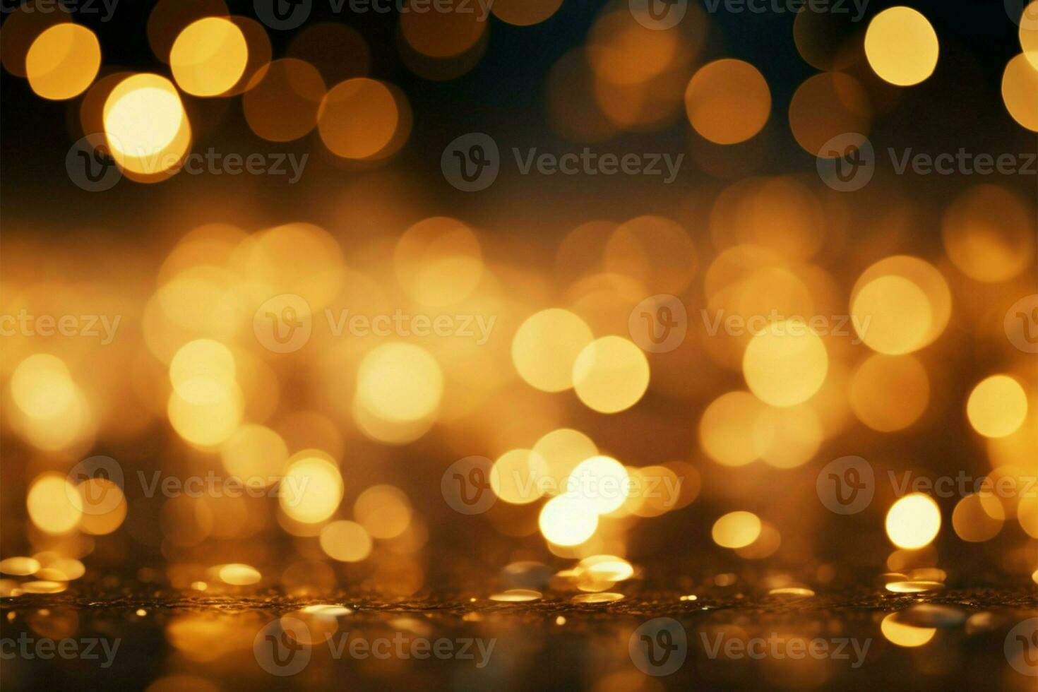Golden bokeh lights create a festive and abstract Christmas background AI Generated photo