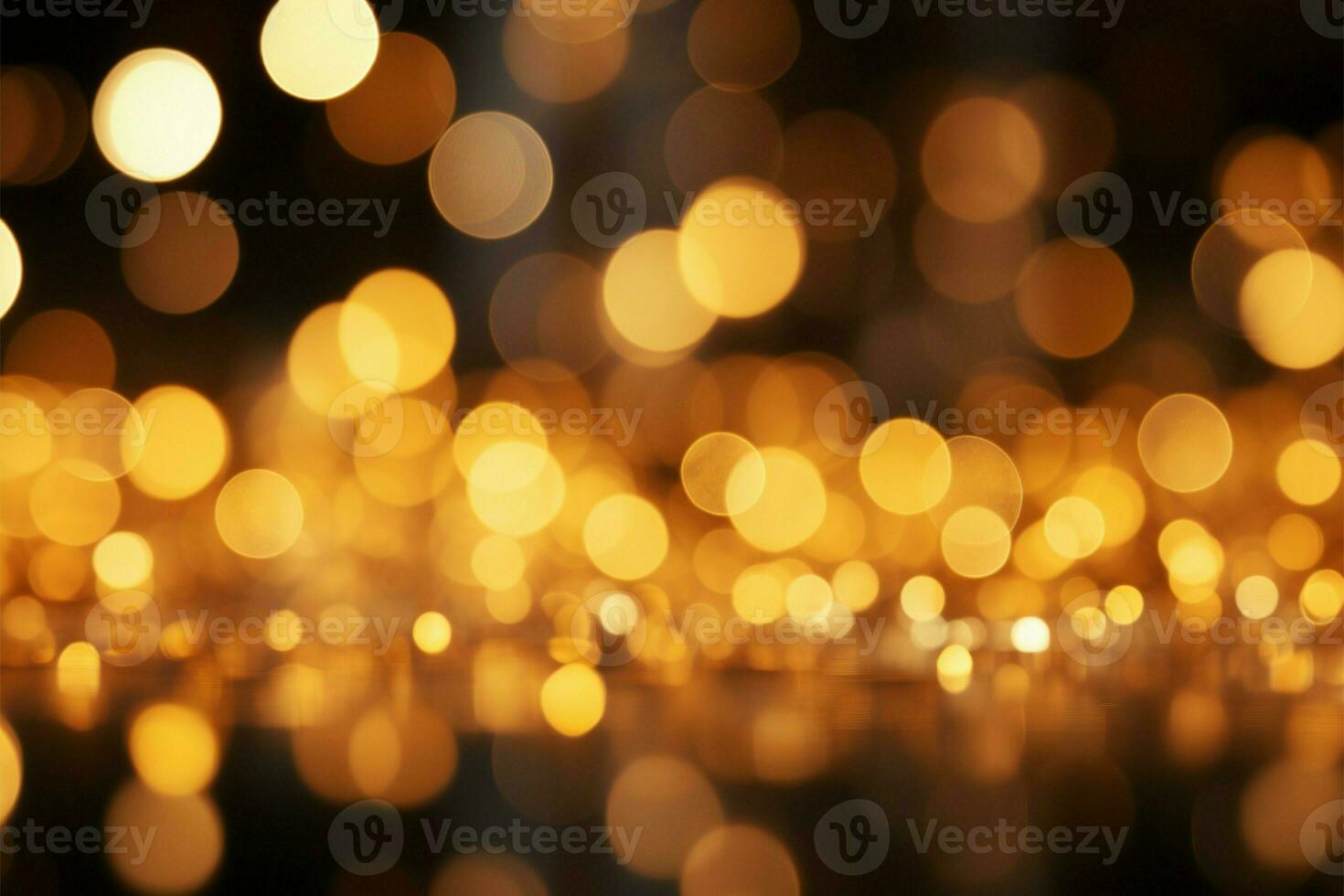 Golden bokeh lights create a festive and abstract Christmas background AI Generated photo