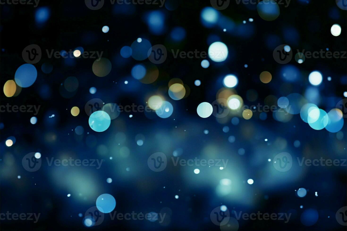 Ethereal beauty abstract blue bokeh lights in a dreamy display AI Generated photo