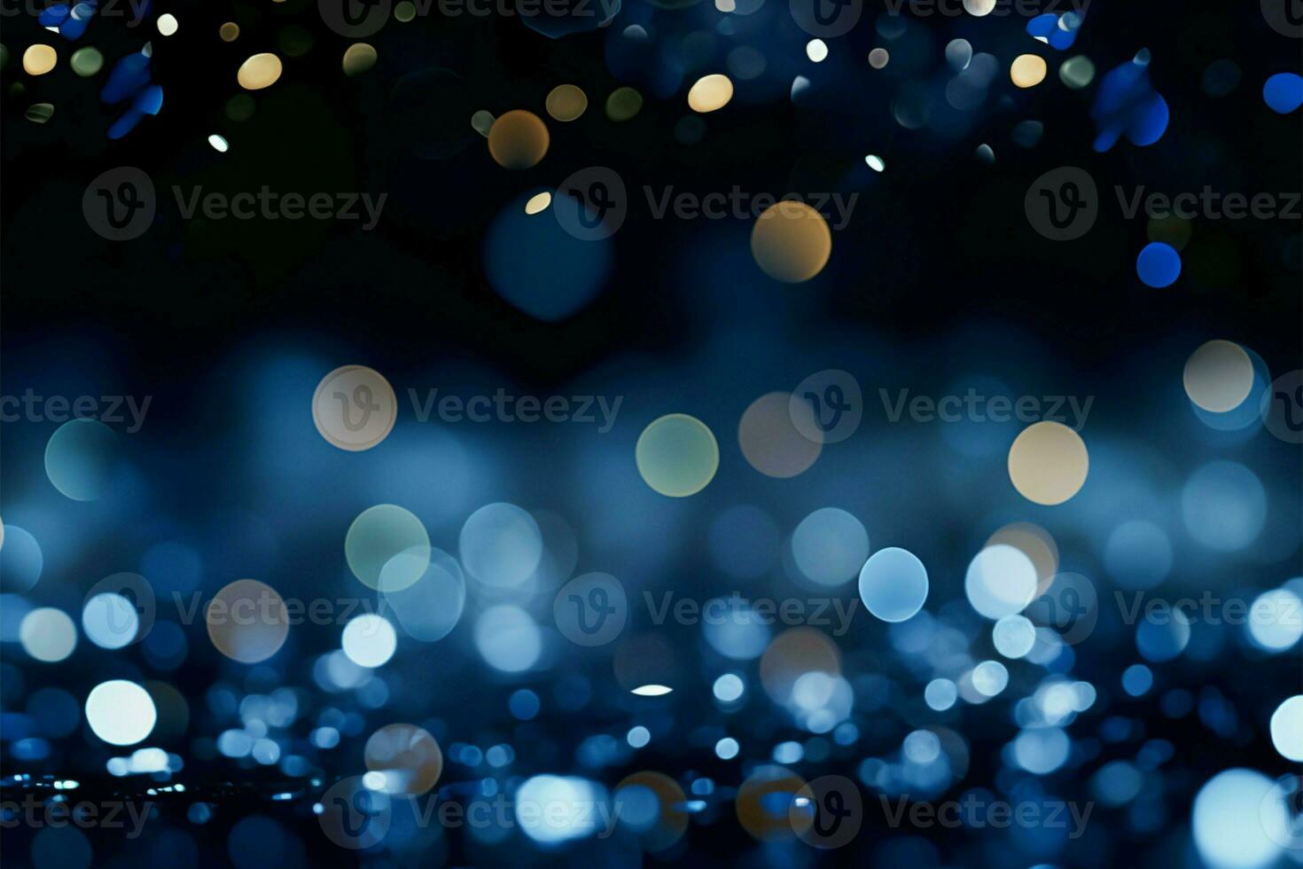 Ethereal beauty abstract blue bokeh lights in a dreamy display AI Generated photo