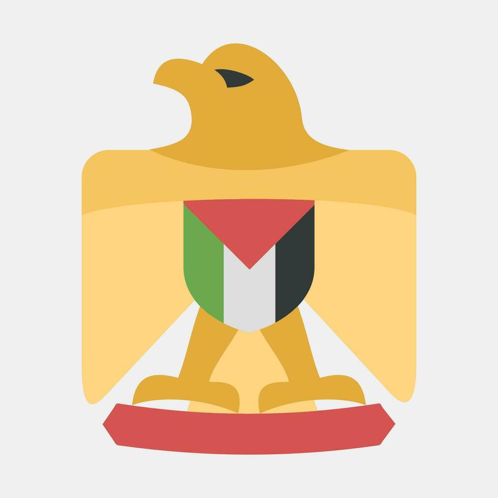 Icon eagle symbol. Palestine elements. Icons in flat style. Good for prints, posters, logo, infographics, etc. vector