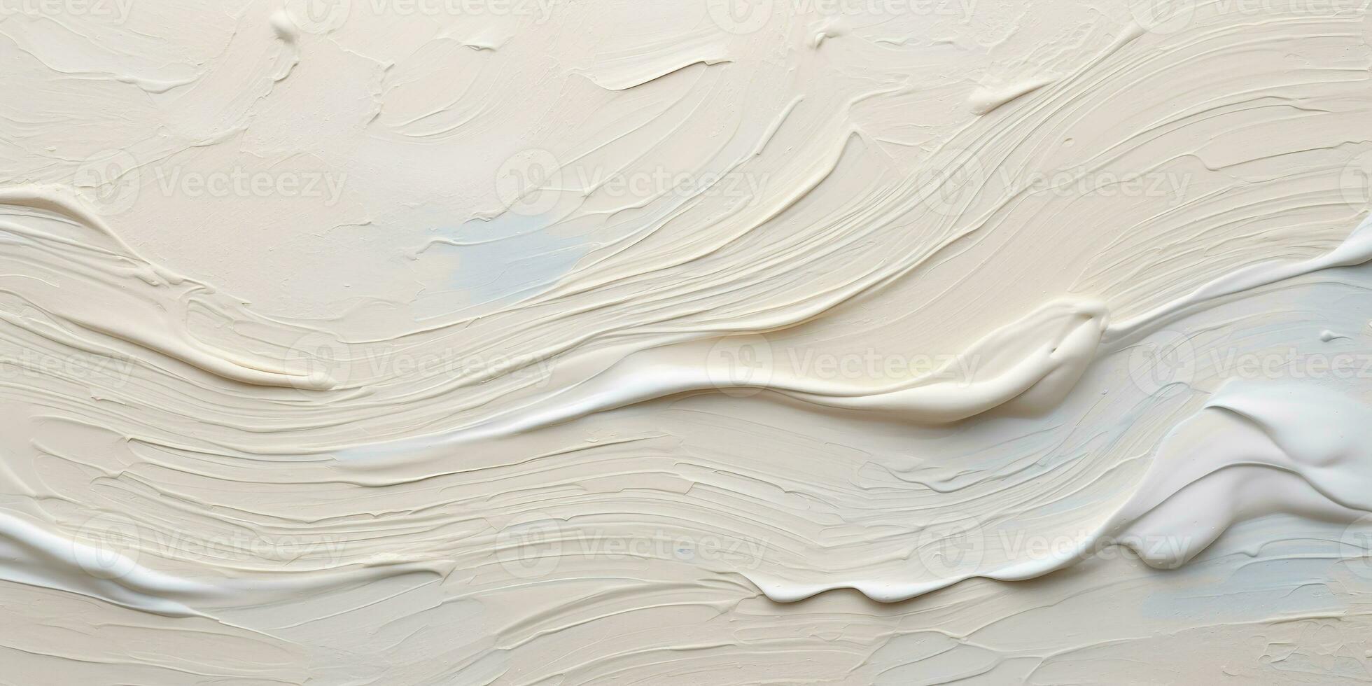 Generative AI, Closeup of impasto abstract rough white art painting texture photo