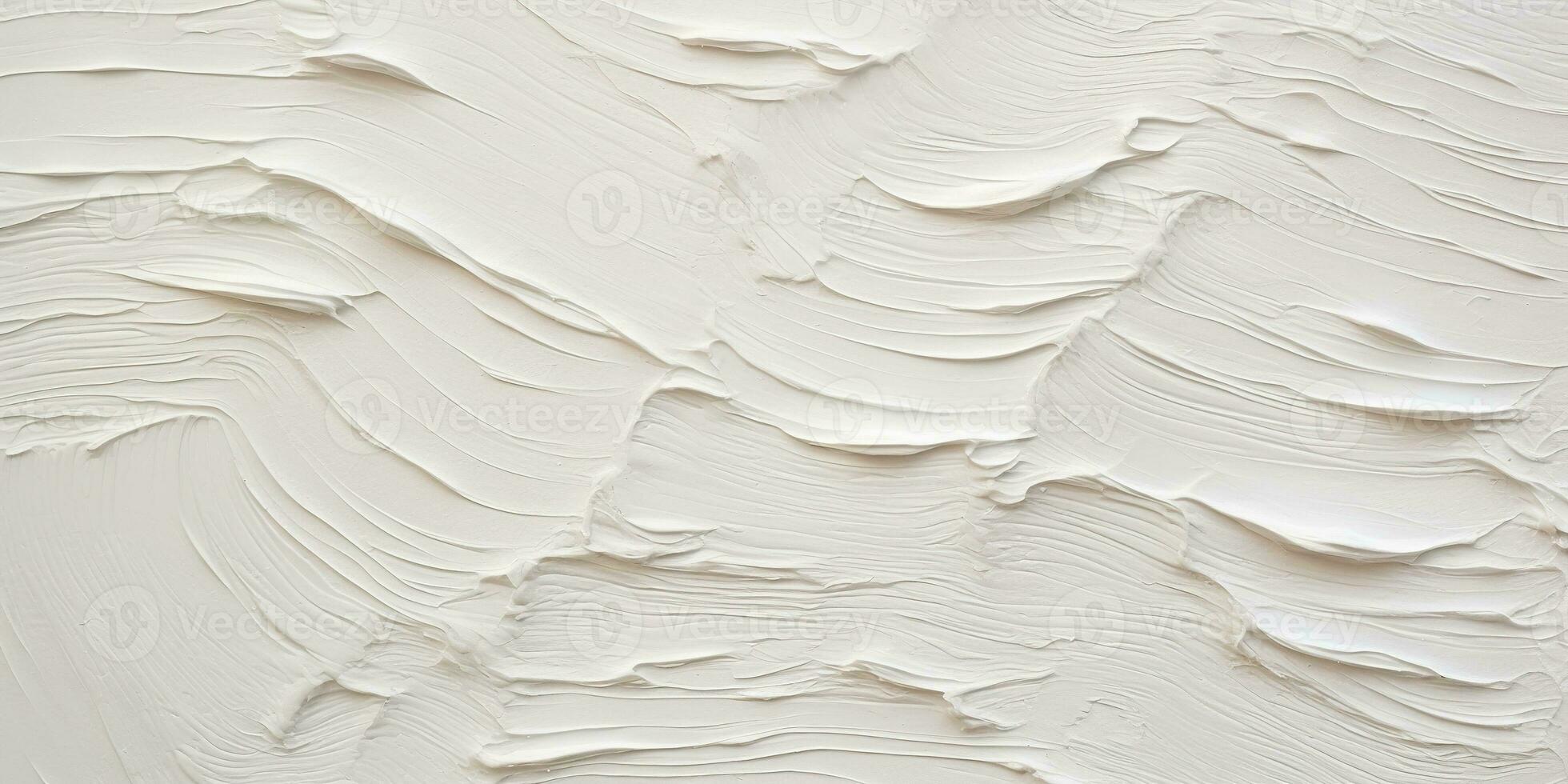 Generative AI, Closeup of impasto abstract rough white art painting texture photo