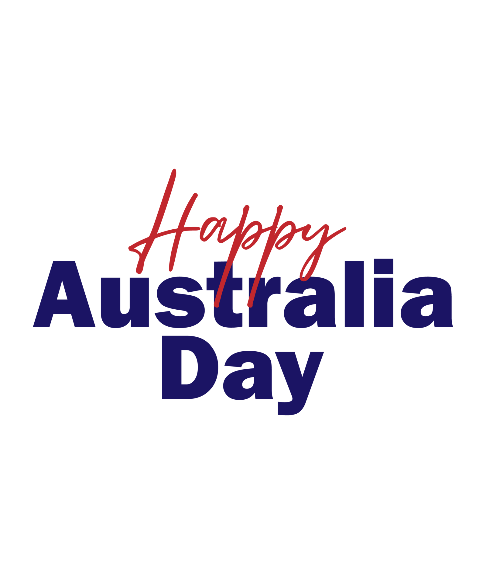 Happy Australia day lettering text illustration 34088525 PNG
