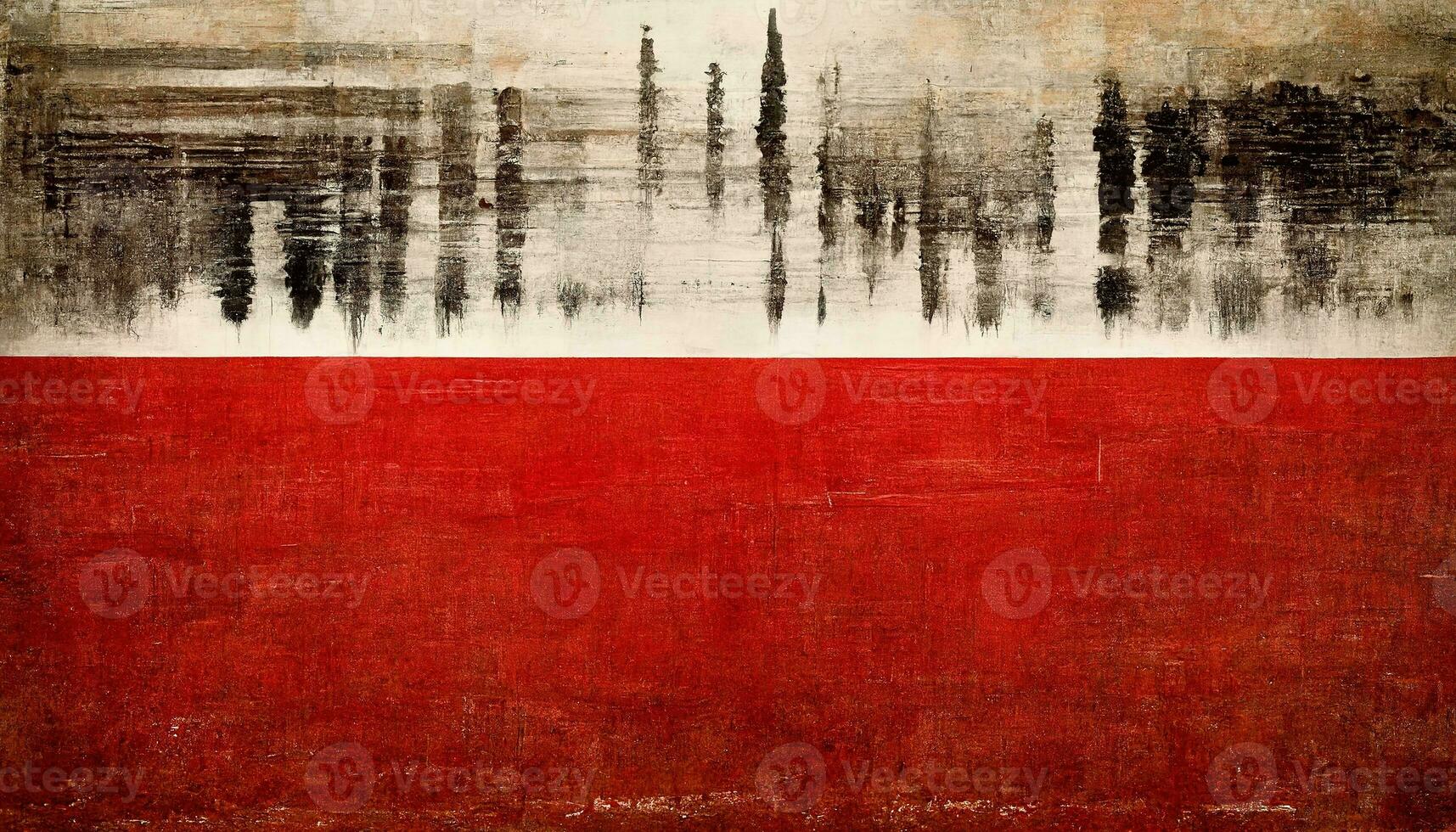 Generative AI, Red watercolor abstract painted background. Ink red street graffiti art on a textured paper vintage background, washes and brush strokes. photo