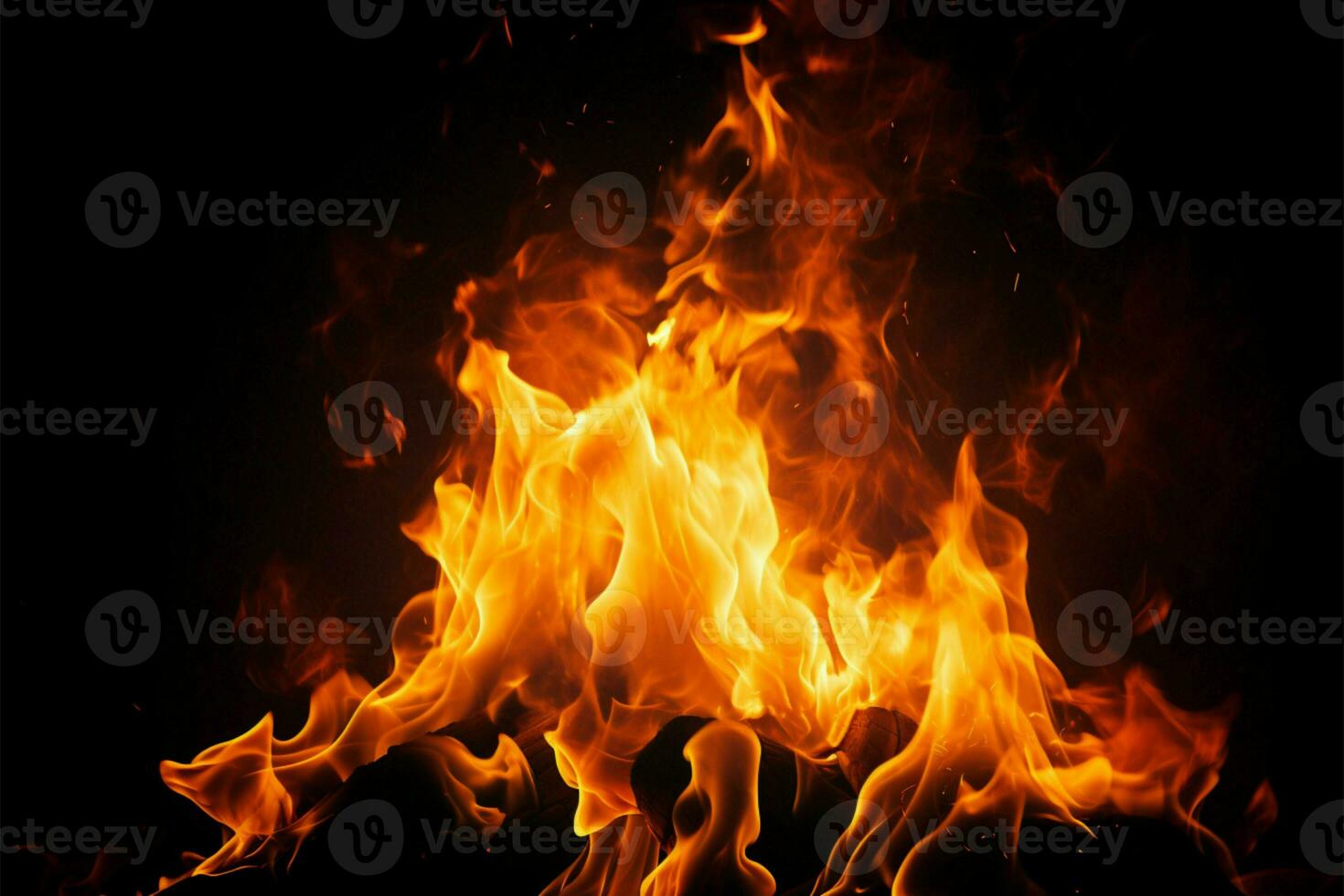 Backdrop of fiery blaze and torch, the heat and haze pattern AI Generated photo