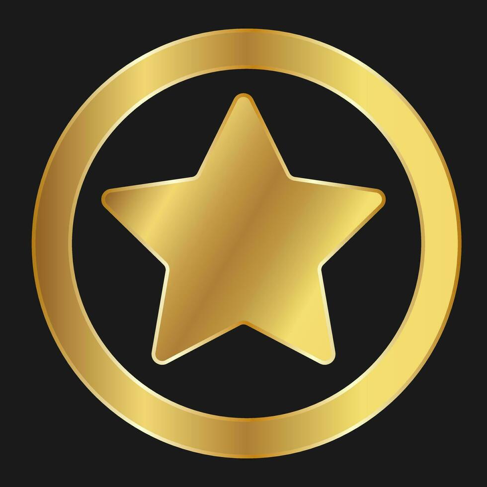 compras estrella o añadir a favoritos sencillo oro icono para aplicaciones y sitios web vector