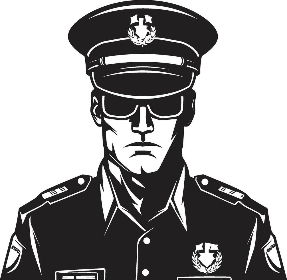 Vector Representations of Police Officers in Action Cop Chronicles Police Officer Vector Illustrations