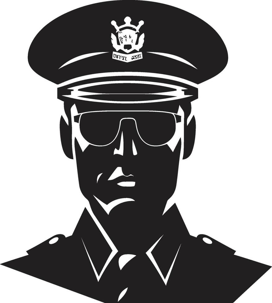 Badge and Beyond Police Officer Vector Graphics Justice Illustrated Police Officer Vector Artistry