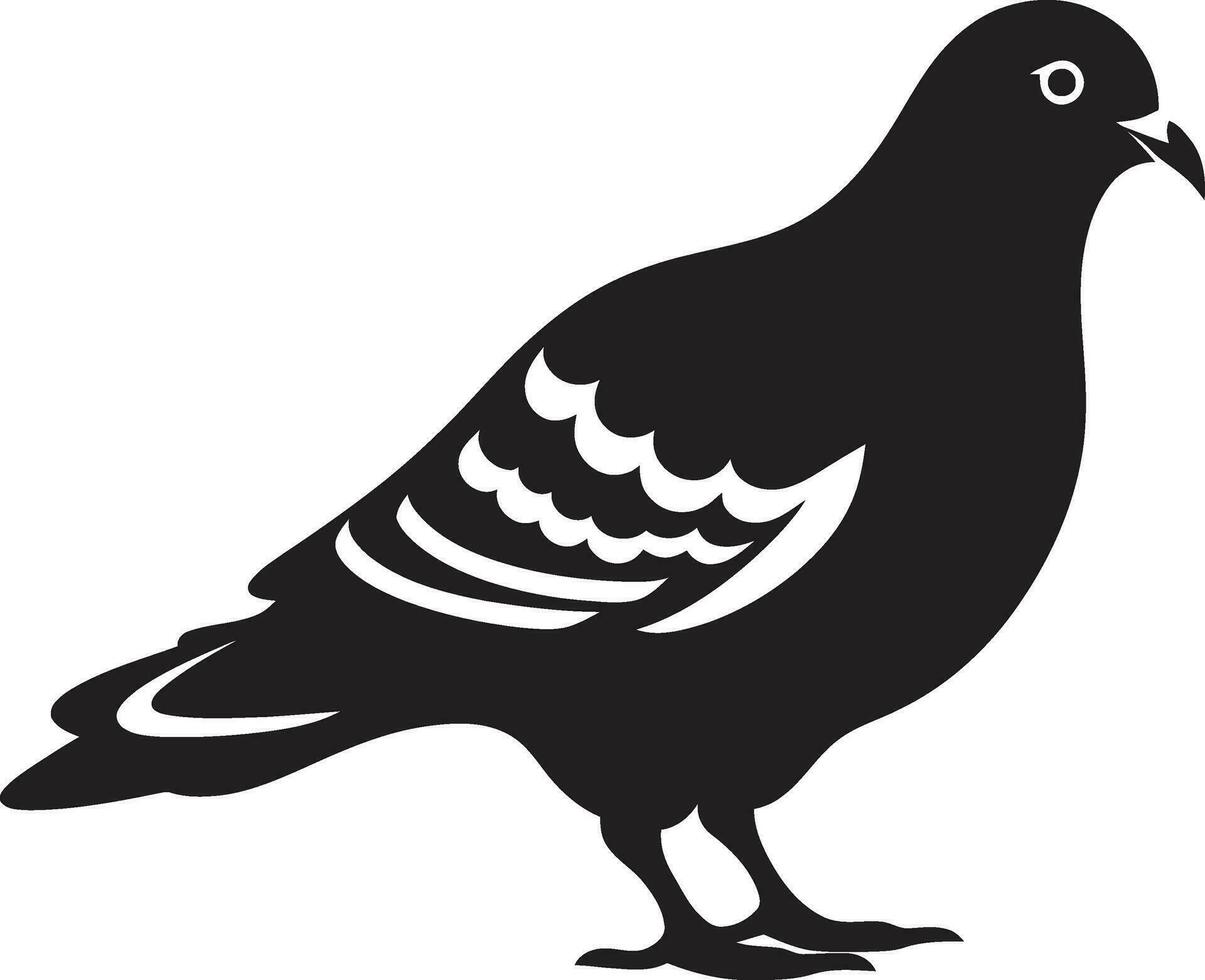 Noble Pigeons Vector Illustrations of Grace and Elegance Vector Pigeons on the Rise Art That Takes Flight