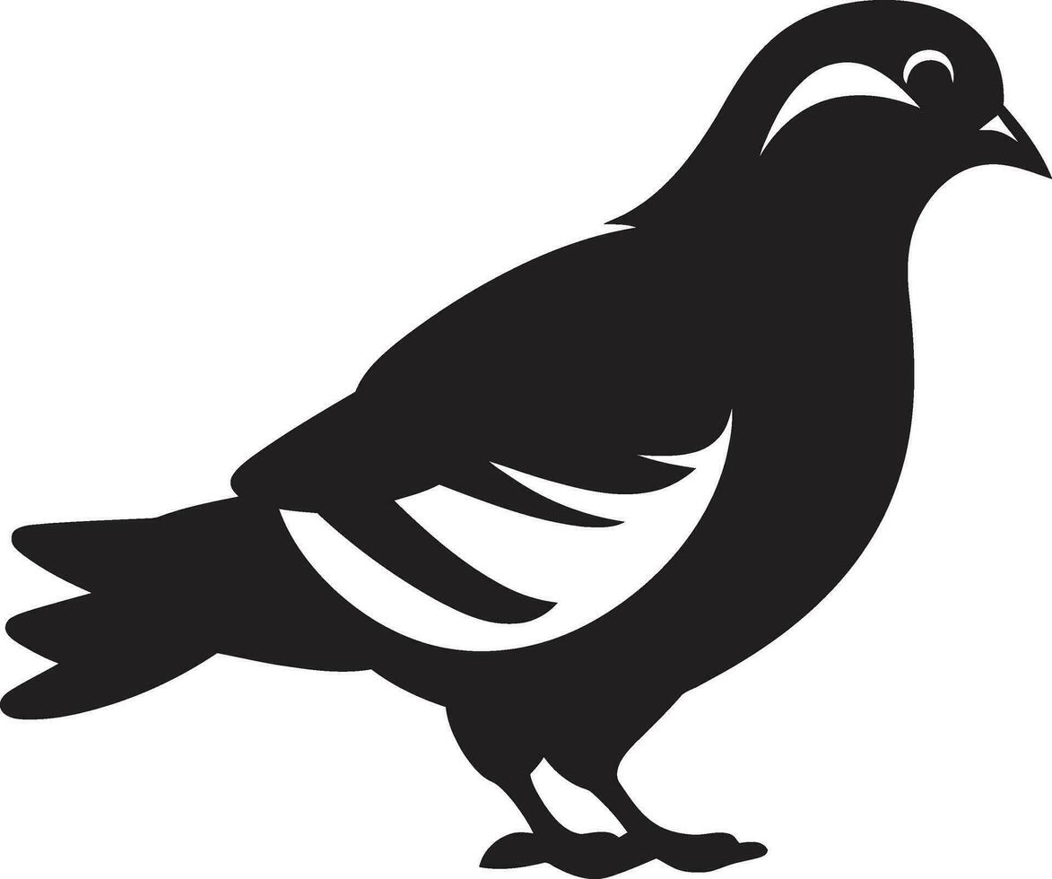 Pigeon Silhouettes in Vector A Creative Touch to Your Work Pigeon Poses Graceful Vector Art for All Occasions