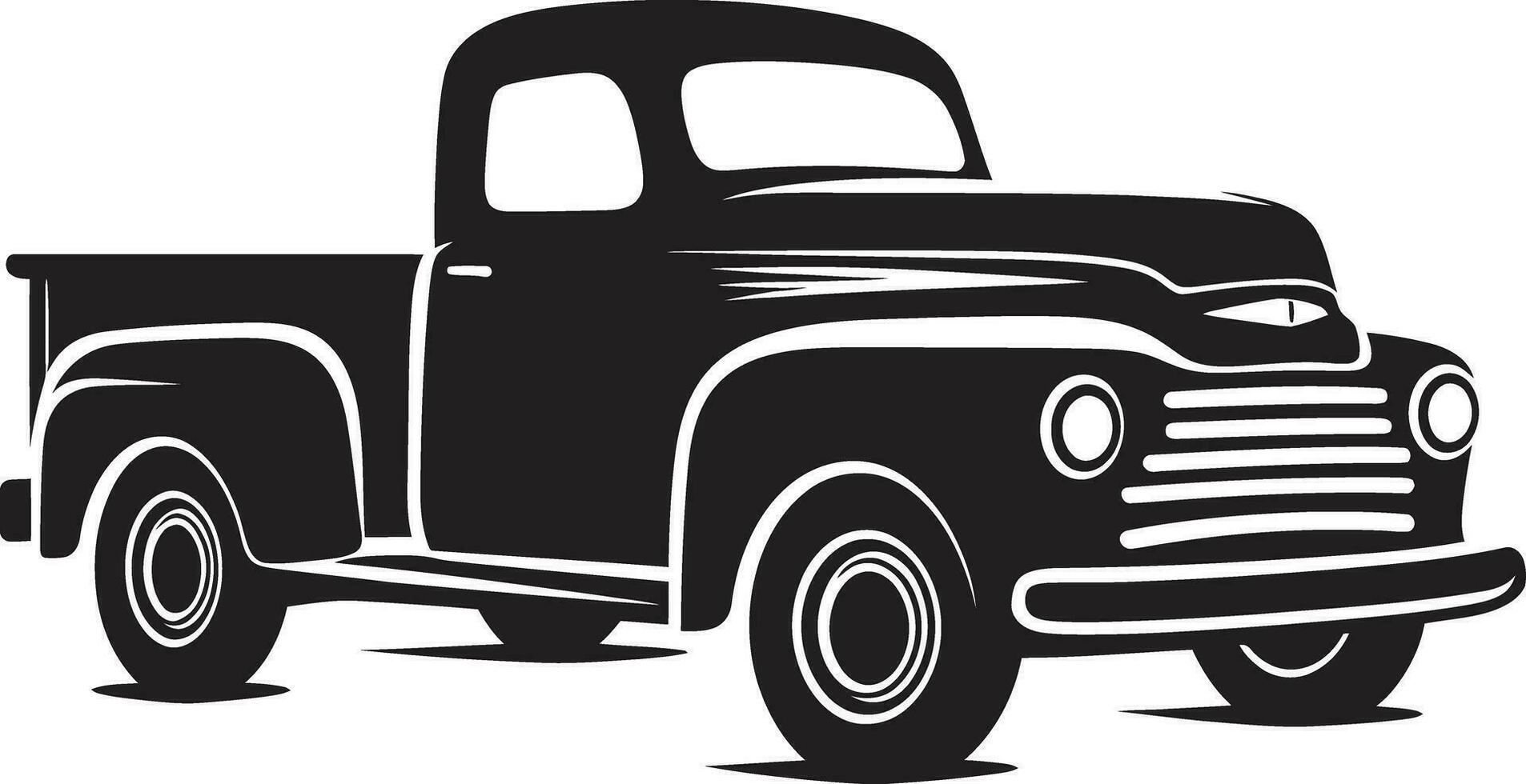 Vector Illustration of a Classic Pickup Truck Pickup Truck Vector Your Gateway to Creativity