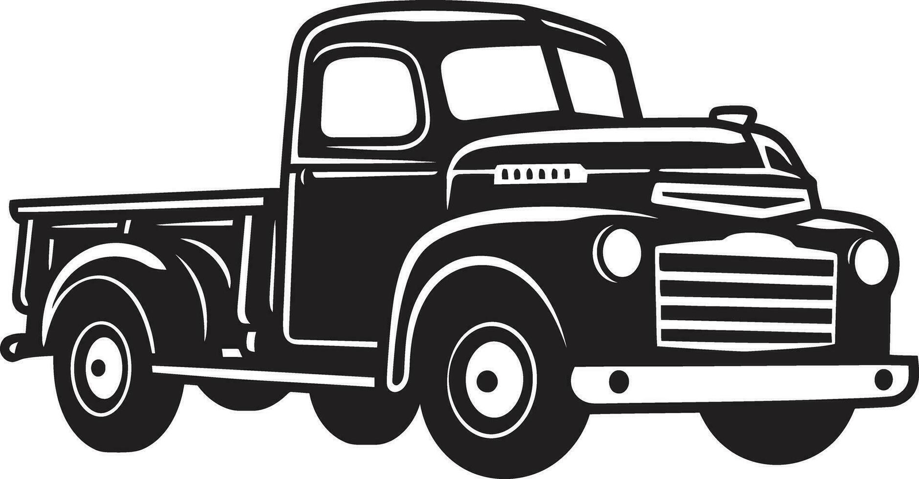 Pickup Truck Vector The Essence of Automotive Style Vector Art of a Pickup Truck Crafted with Precision