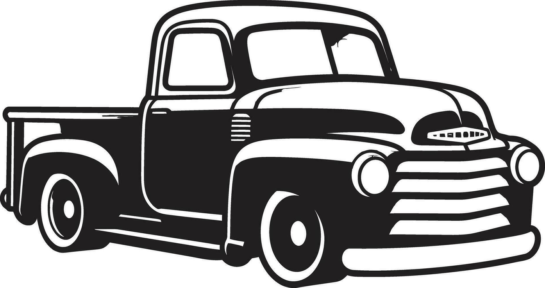 Pickup Truck Vector Graphic Road Trip Vibes Vintage Pickup Truck Vector Illustration Delight