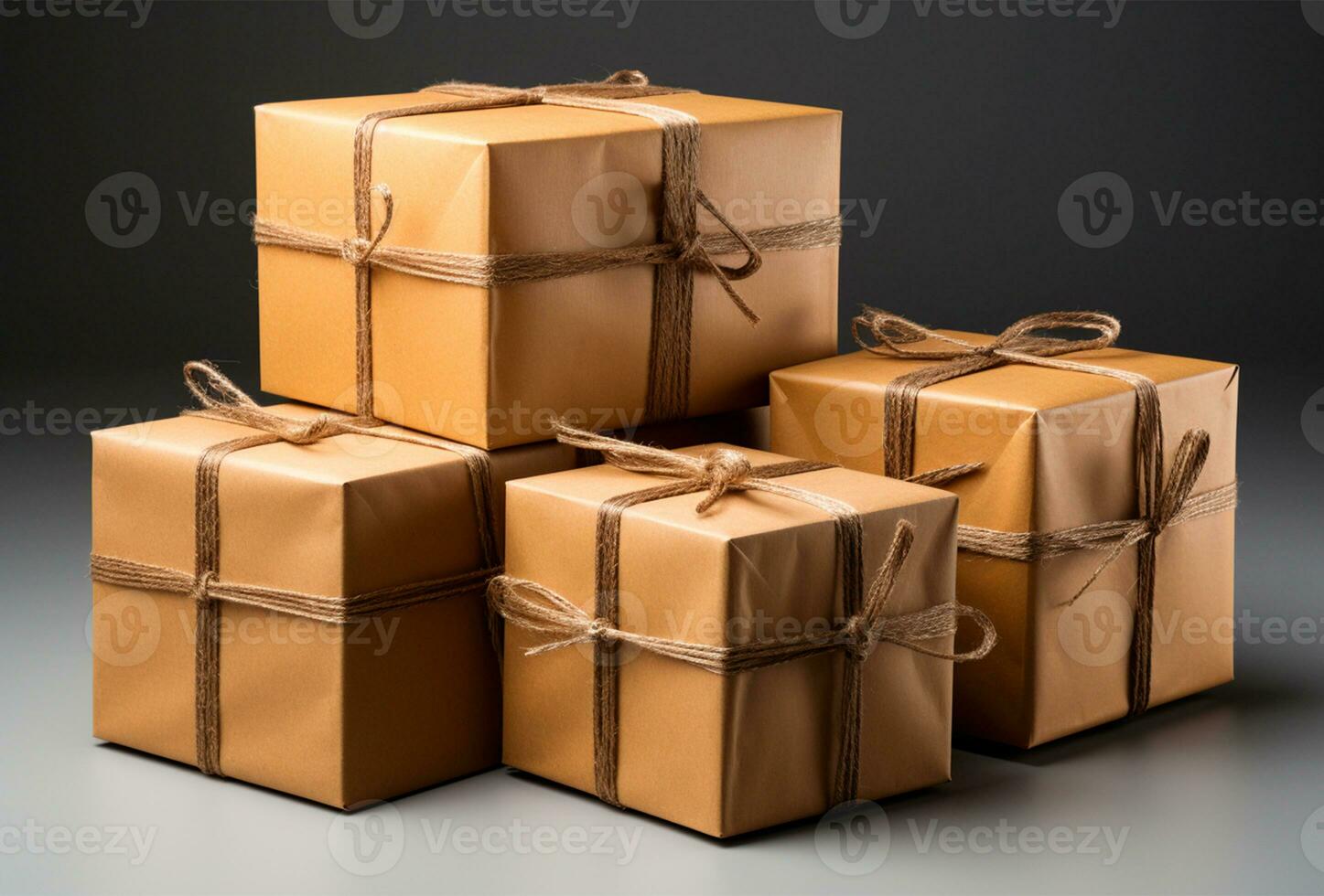 Gift box, waiting for a miracle, holiday concept - AI generated image photo