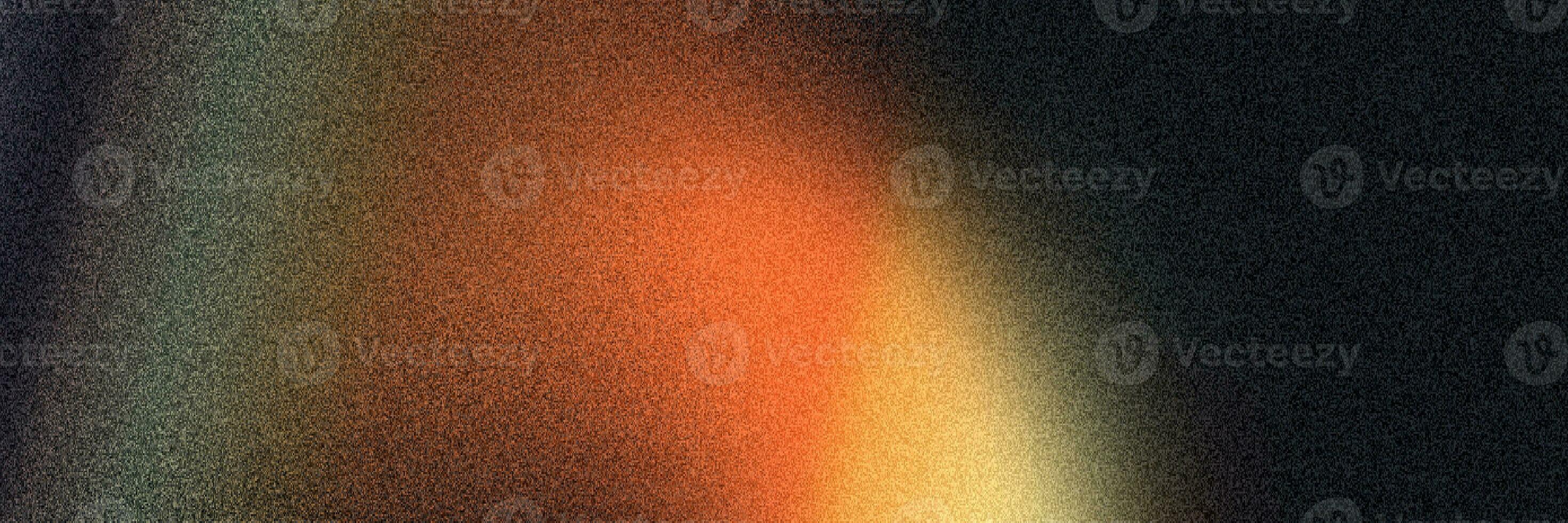 Abstract color gradient film grain texture background, gradient texture for web banner and hot sale, blurred orange purple red blue gray white free forms on black, noise texture effect warm tone photo